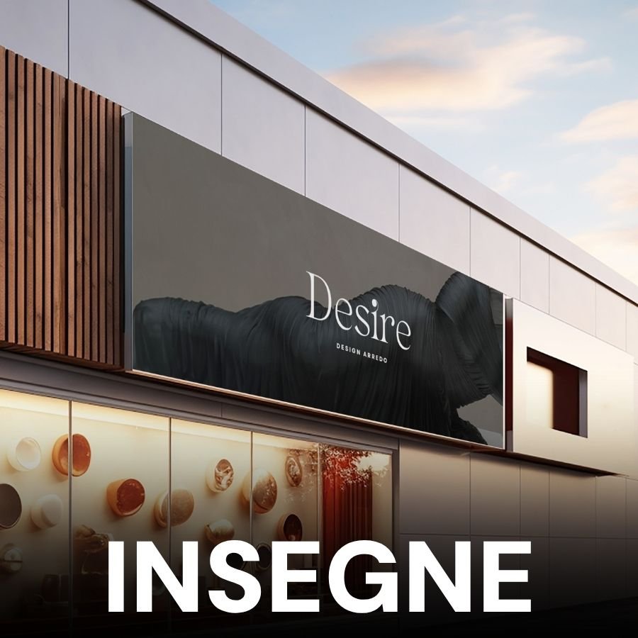 Gallery Progetti unici. Targa e insegna da esterno con logo inciso e texture minimal, fissata su parete di cemento chiaro. dmplus. dm+. Damiano Macaluso