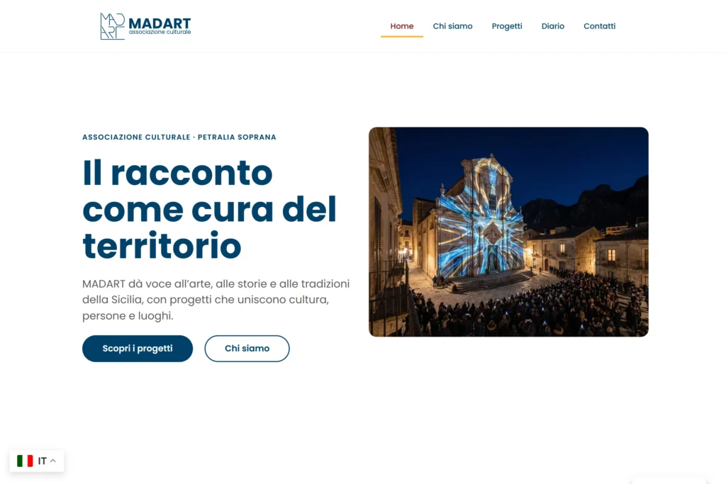Sito web di MADART, associazione culturale di Petralia Soprana